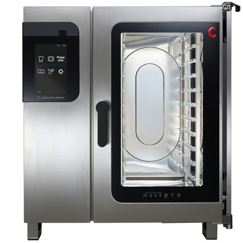 Four mixte hybride électrique - 11 niveaux GN1/1 porte escamotable + nettoyage automatique