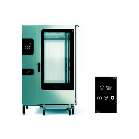 Four mixte hybride électrique - système clos - 20 niveaux GN2/1 easy Touch-porte escamotable +