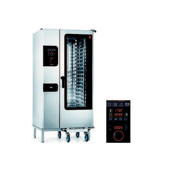 Four mixte hybride électrique - système clos 20 niveaux GN1/1 easy Dial + porte escamotable +
