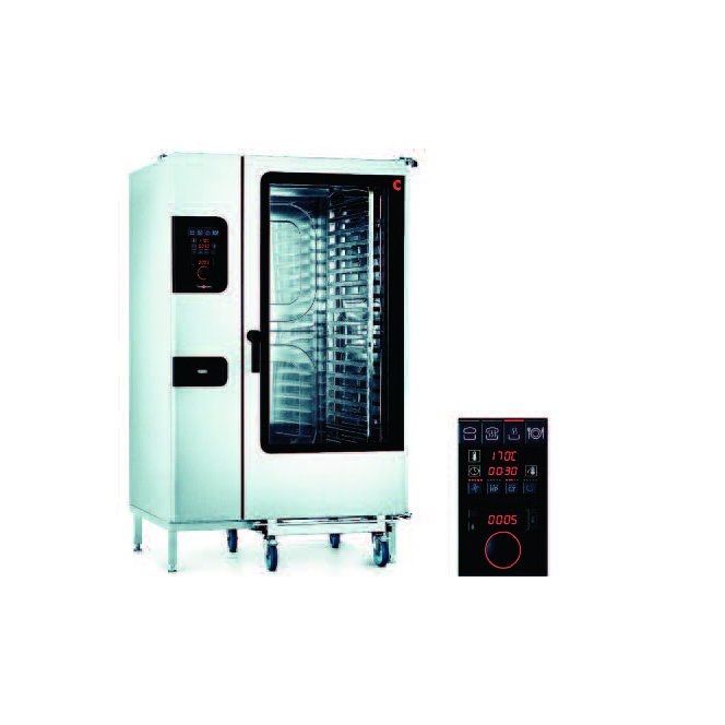 Four mixte hybride électrique à système clos 20 niveaux GN2/1 easy Dial + porte escamotable +