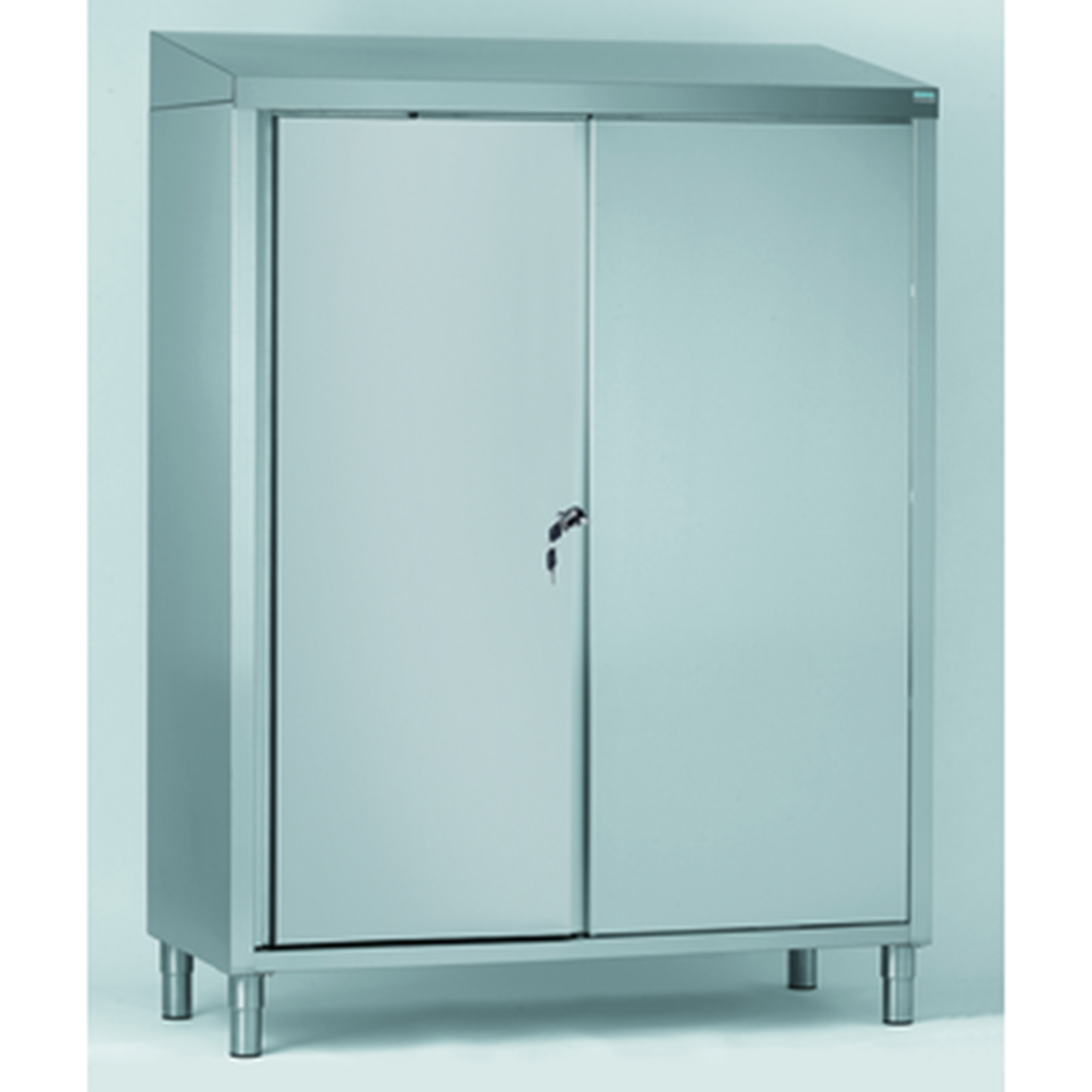 Armoire haute inox - portes coulissantes -l. 100 cm - av clé