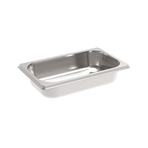 Barquette inox conique GN 1/4 x 55mm + 1 QR