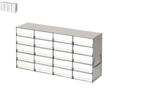 Étagère inox pour 5x4 boites 50mm UFV L139 x P561 x H278mm - 8012-2349 BINDER (pack de 3)