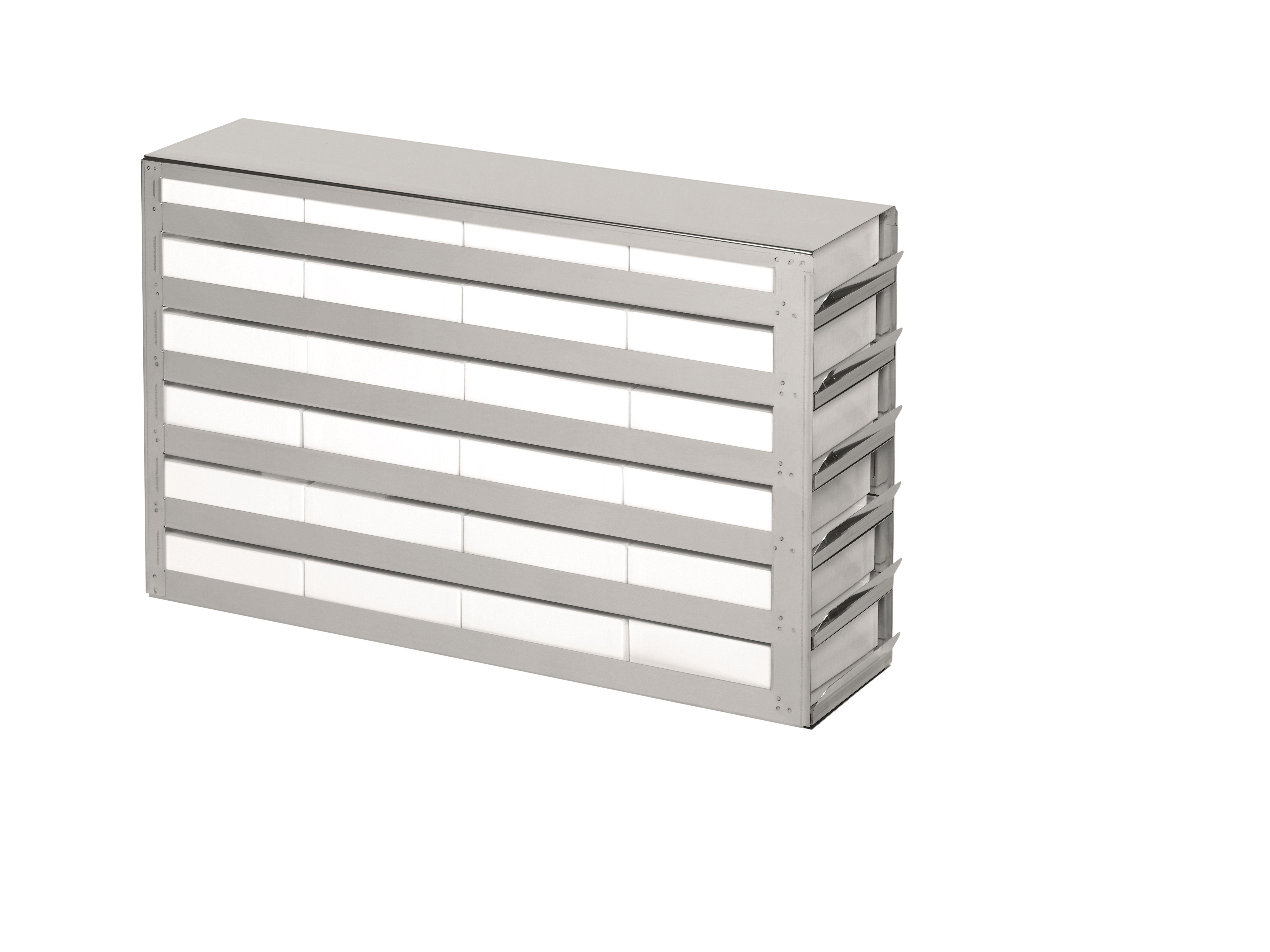 Étagère avec tiroir inox pour 6x4 boites 50mm UFV L140 x P562 x H334mm - 8012-2366 BINDER (pack de 4)