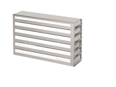 Étagère avec tiroir inox pour 6x4 boites 50mm UFV L140 x P562 x H334mm - 8012-2366 BINDER (pack de 4)