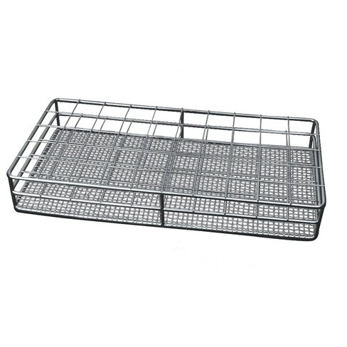 Portoir en acier inox pour 12 (2x6) flacons Ø27 mm