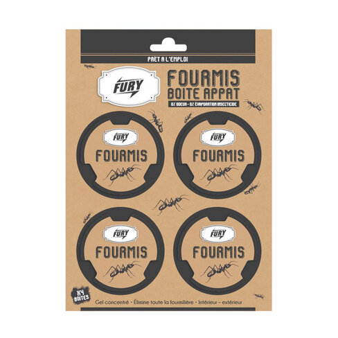 Fury boite appât fourmis - boite de 4 carton de 6