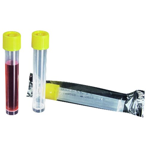 Tube gradué 5 ml en PP capuchon blanc stérile x 100