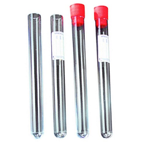 Tube gradué fond rond en PS 10 ml sans capuchon x 2000