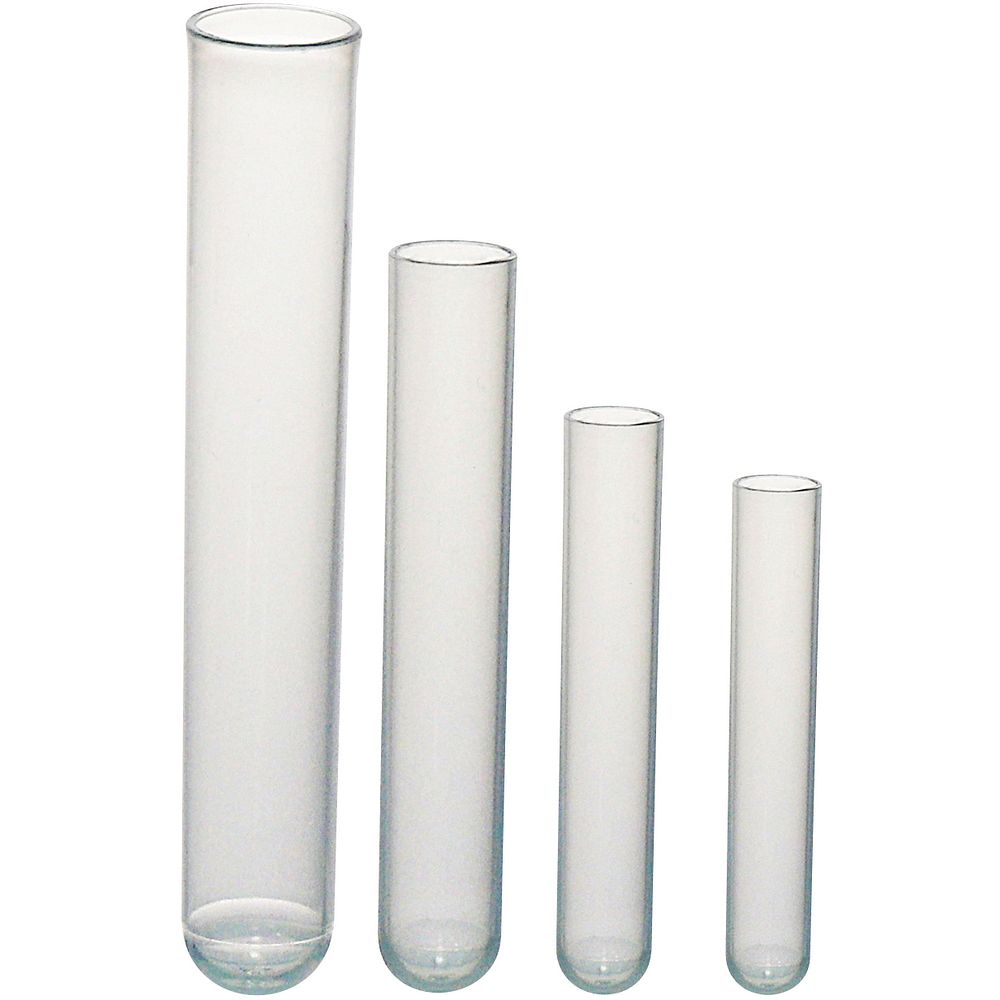 Tube à essai à bord droit en verre borosilicaté 5 ml, Ø12 x 75 mm x 250