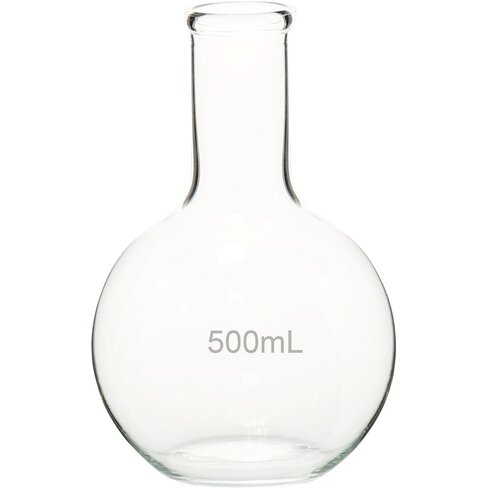 Ballon à fond plat, col étroit, en verre borosilicaté 3.3, 250 ml x 8