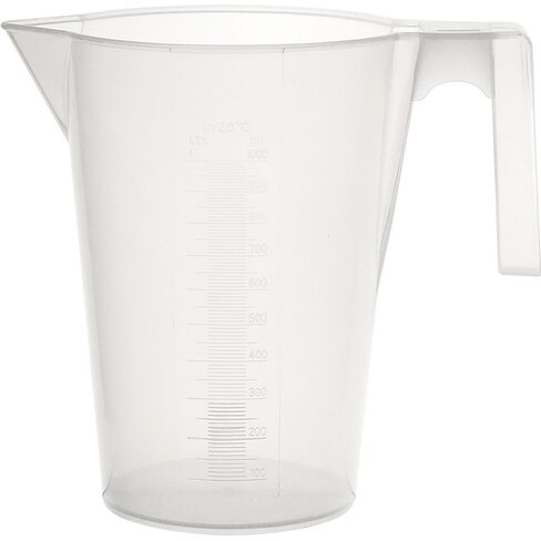 Carafe empilable en polypropylène, graduations moulées, 5000 ml