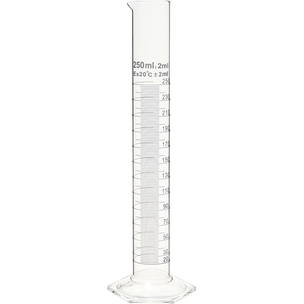 Éprouvette graduée classe B, en verre borosilicaté 3.3, 5 ml