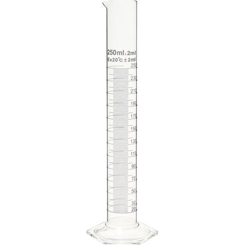 Éprouvette graduée classe B, en verre borosilicaté 3.3, 25 ml