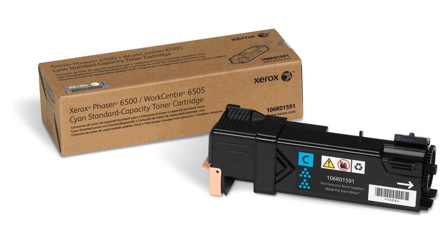 Toner laser capacité standard Xerox 106R01591 - cyan - l'unité