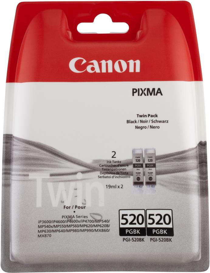 Cartouche d'encre Canon PGI520BK - 2932B012 - noir - lot de 2