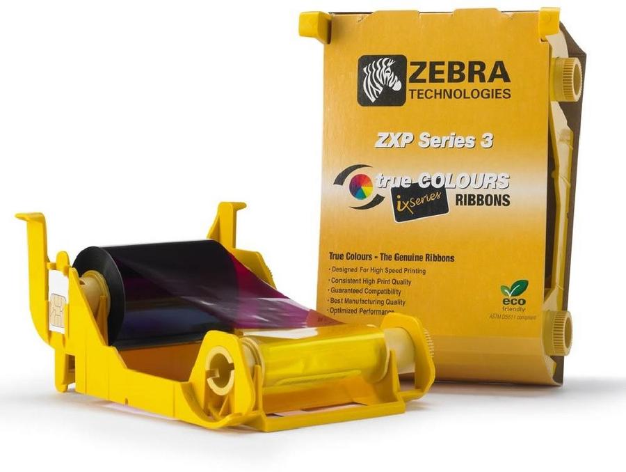 Ruban haute capacité Zebra 800033-340 - noir résine et 3 couleurs - 280 images - l'unité