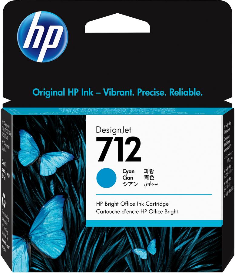 Cartouche d'encre HP 712 - 3ED67A - cyan - l'unité