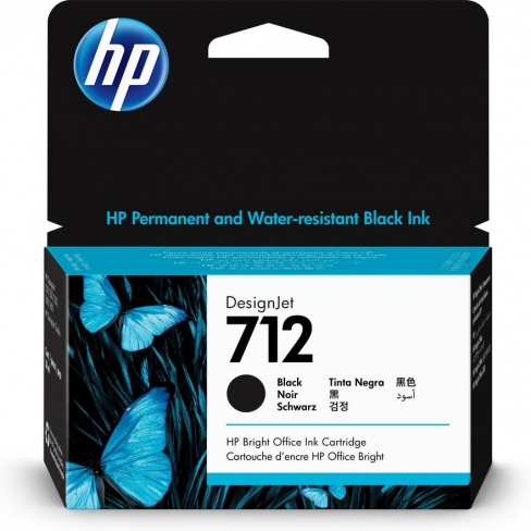 Cartouche d'encre HP 712- 3ED70A - noir - l'unité