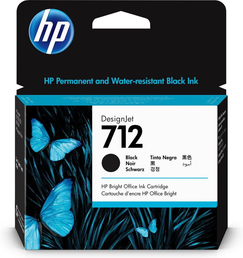 Cartouche d'encre HP 712- 3ED71A - noir - l'unité