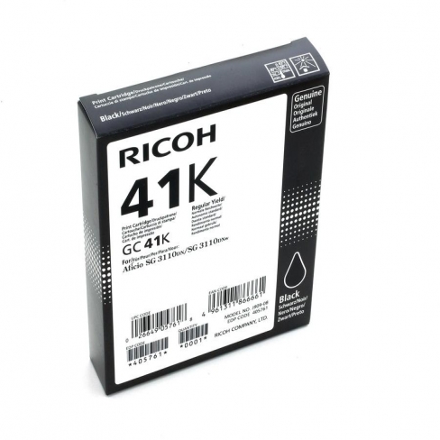 Cartouche d'encre Ricoh GC-41K - 405761 - noir - l'unité