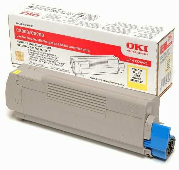 Toner laser Oki 43324421 - jaune - l'unité