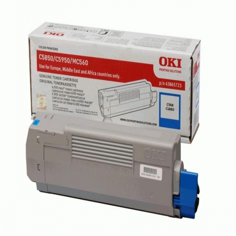 Toner laser Oki 43865723 - cyan - l'unité
