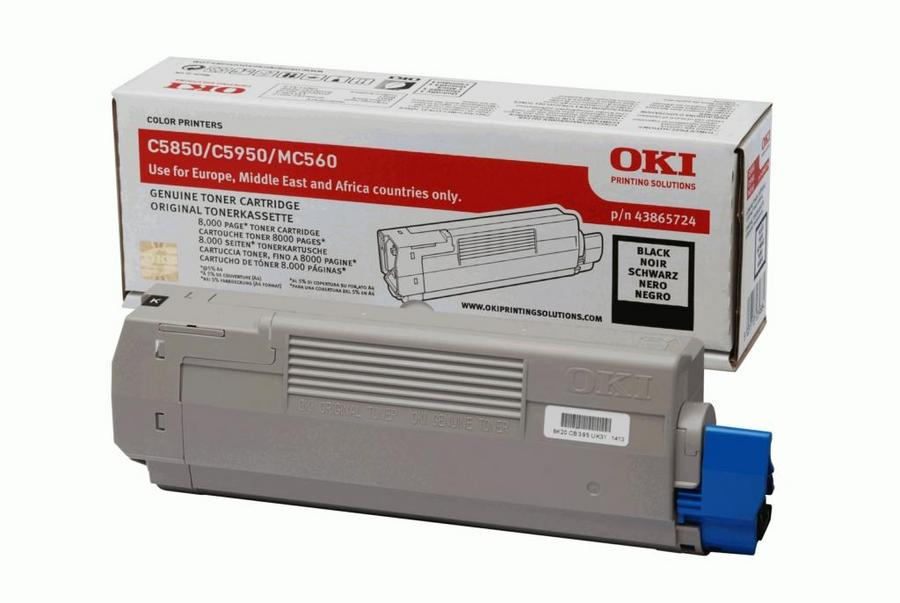 Toner laser Oki 43865724 - noir - l'unité