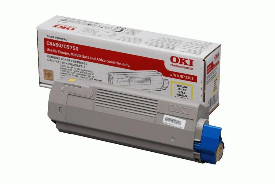 Toner laser Oki 43872305 - jaune - l'unité
