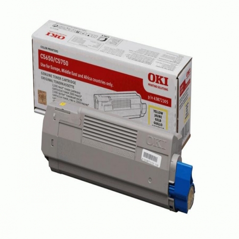 Toner laser Oki 43872305 - jaune - l'unité