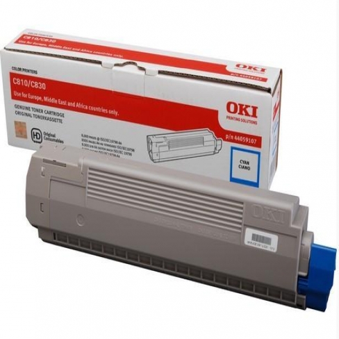 Toner laser Oki 44059107 - cyan - l'unité