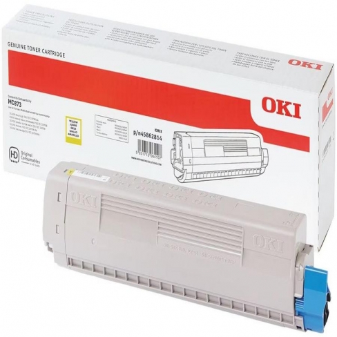 Toner laser Oki 45862814 - jaune - l'unité