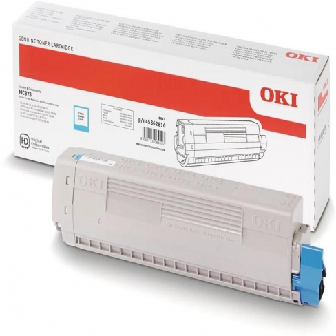 Toner laser Oki 45862816 - cyan - l'unité