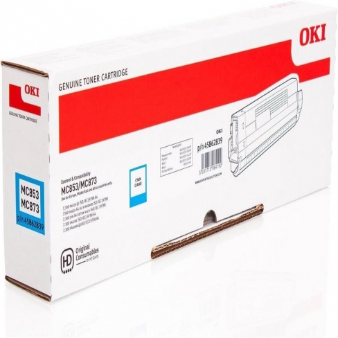 Toner laser Oki 45862839 - cyan - l'unité