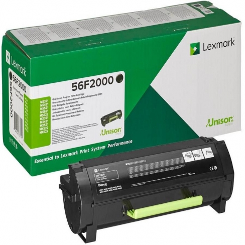 Toner laser programme de retour Lexmark 56F2000 - noir - l'unité