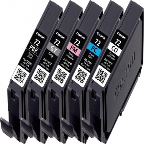 Cartouche d'encre Canon Multipack PGI72 - 6403B007 - noir - gris - magenta - cyan - chroma optimiser - le pack