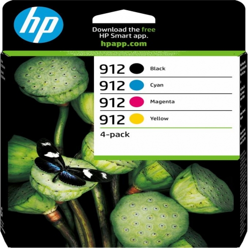 CARTOUCHE-6ZC74AE-HP-NOIR-CYAN-MAGENTA-JAUNE PACK DE 4