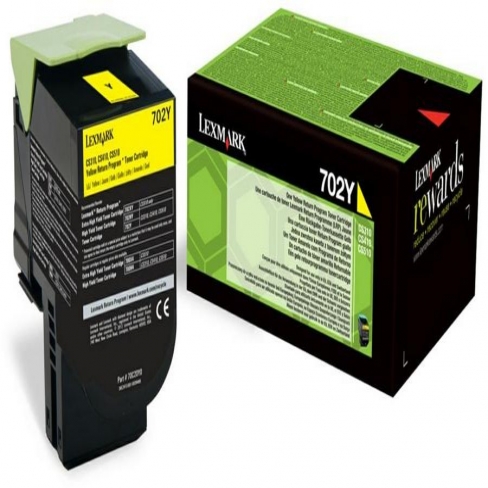Toner laser Lexmark 702Y LRP 70C20Y0 - jaune - l'unité