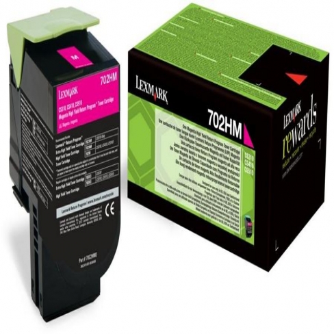 Toner laser haute capacité Lexmark 702HM LRP 70C2HM0 - magenta - l'unité