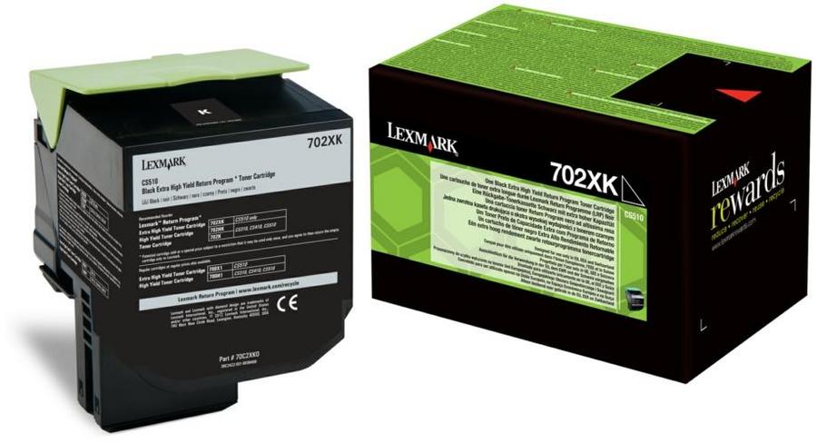 Toner laser extra longue durée Lexmark 702XK-70C2XK0 - noir - l'unité