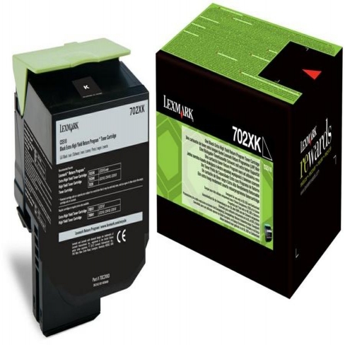 Toner laser extra longue durée Lexmark 702XK-70C2XK0 - noir - l'unité