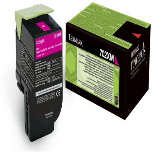 Toner laser extra longue durée Lexmark 702XM-70C2XM0 - magenta - l'unité