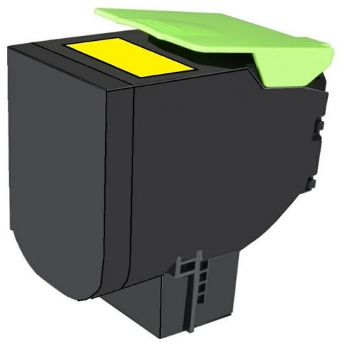 Toner laser extra longue durée Lexmark 702XY-70C2XYE - jaune - l'unité