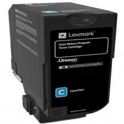 Toner longue durée programme retour Lexmark 74C2HC0 - cyan - l'unité