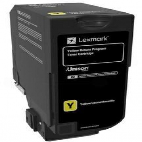 Toner laser grande capacité Lexmark 74C2SY0 - jaune - l'unité
