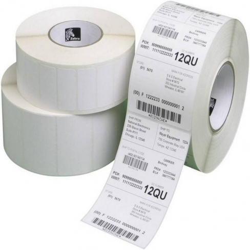 Rouleau d'étiquettes thermique direct sur ruban Zebra 8002624-405 - 700 étiquettes par rouleau - lot de 12