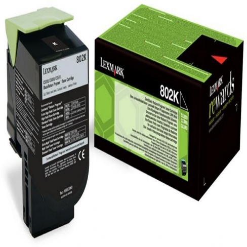 Toner laser Lexmark 80C20K0 return - noir - l'unité