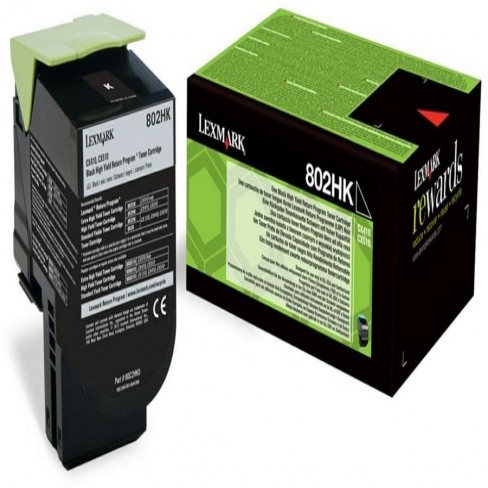 Toner laser longue durée Lexmark 802HK-80C2HKE - noir - l'unité