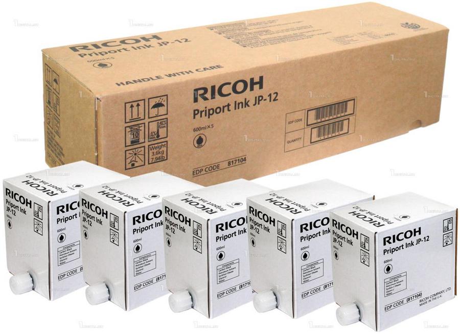 Cartouche d'encre Ricoh JP12 - 817104 - noir - lot de 5