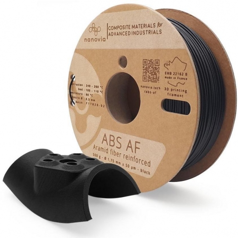 Filament 3 D ABS AF Nanovia - 2,85 mm - noir - 0,500 kg - l'unité